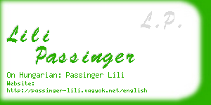 lili passinger business card